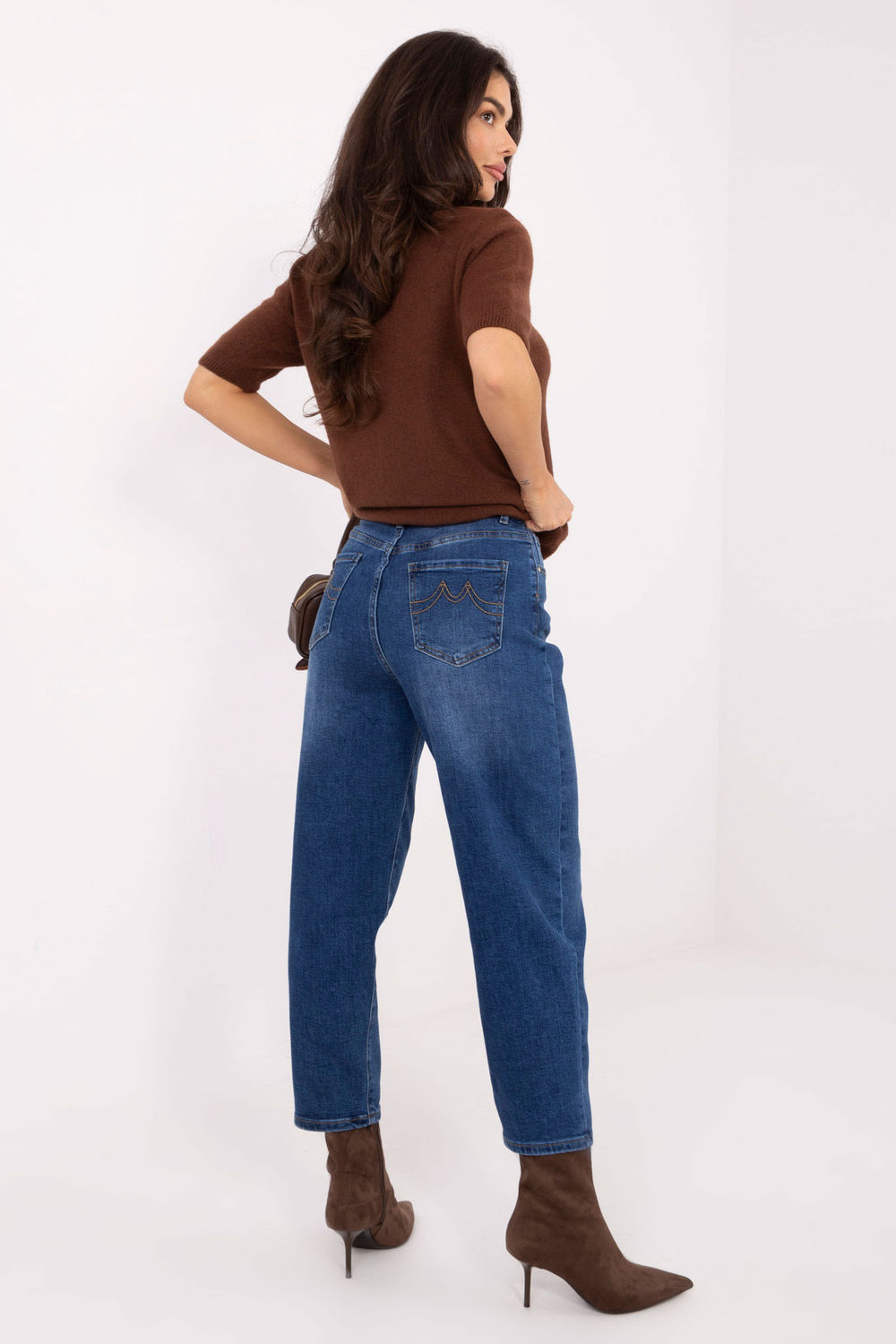 Spodnie Jeansy Damskie Model VM-SP-BQ1809-H.25P Dark Blue - Factory Price - obrazek 3