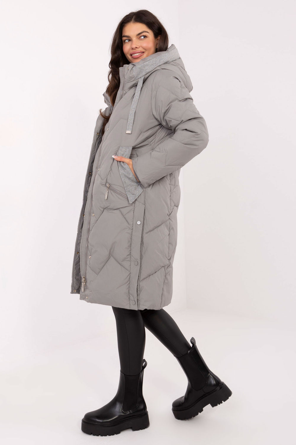 Kurtka Damska Model MBM-PL-WJ25-170.98P Grey - MBM - obrazek 2