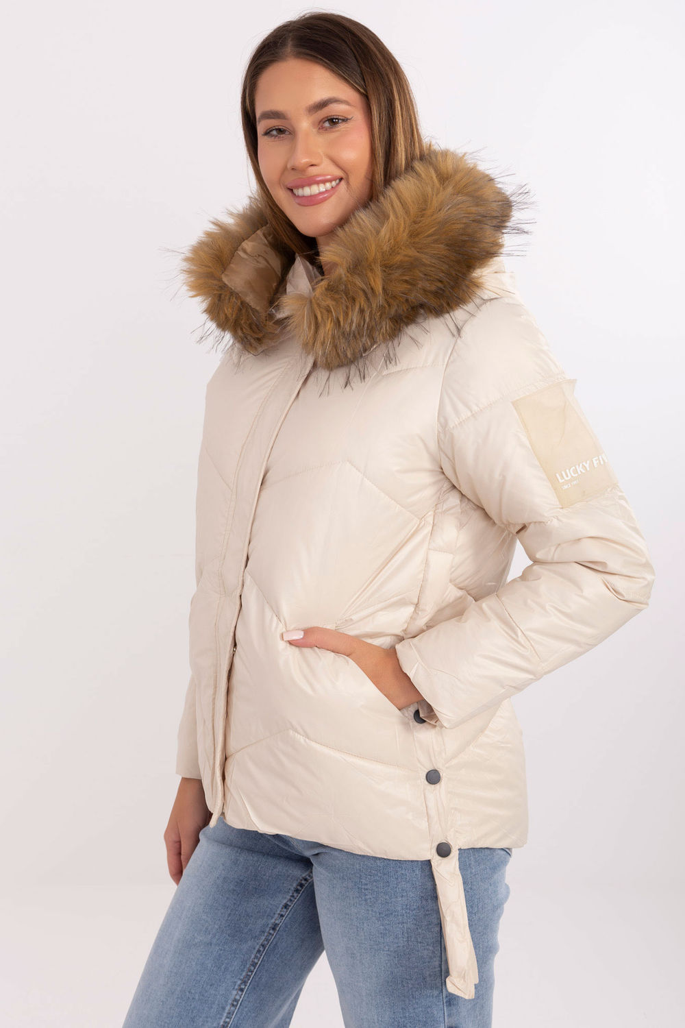 Kurtka Damska Model MBM-KR-856.98P Light Beige - MBM - obrazek 2