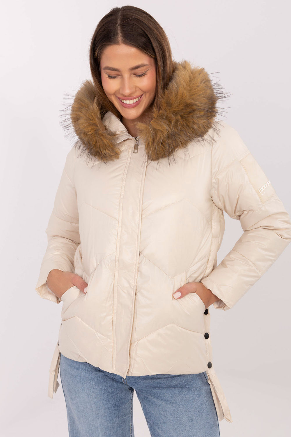 Kurtka Damska Model MBM-KR-856.98P Light Beige - MBM - obrazek 4