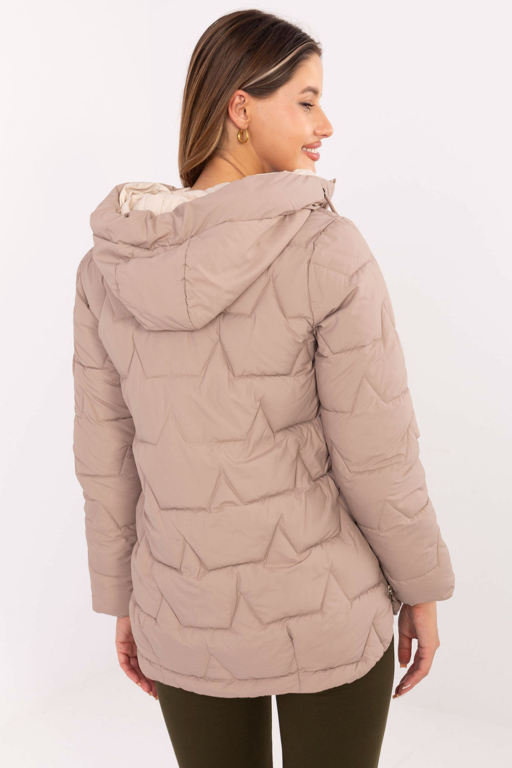 Kurtka Damska Model MBM-KR-2519.21 Dark Beige - MBM - obrazek 3