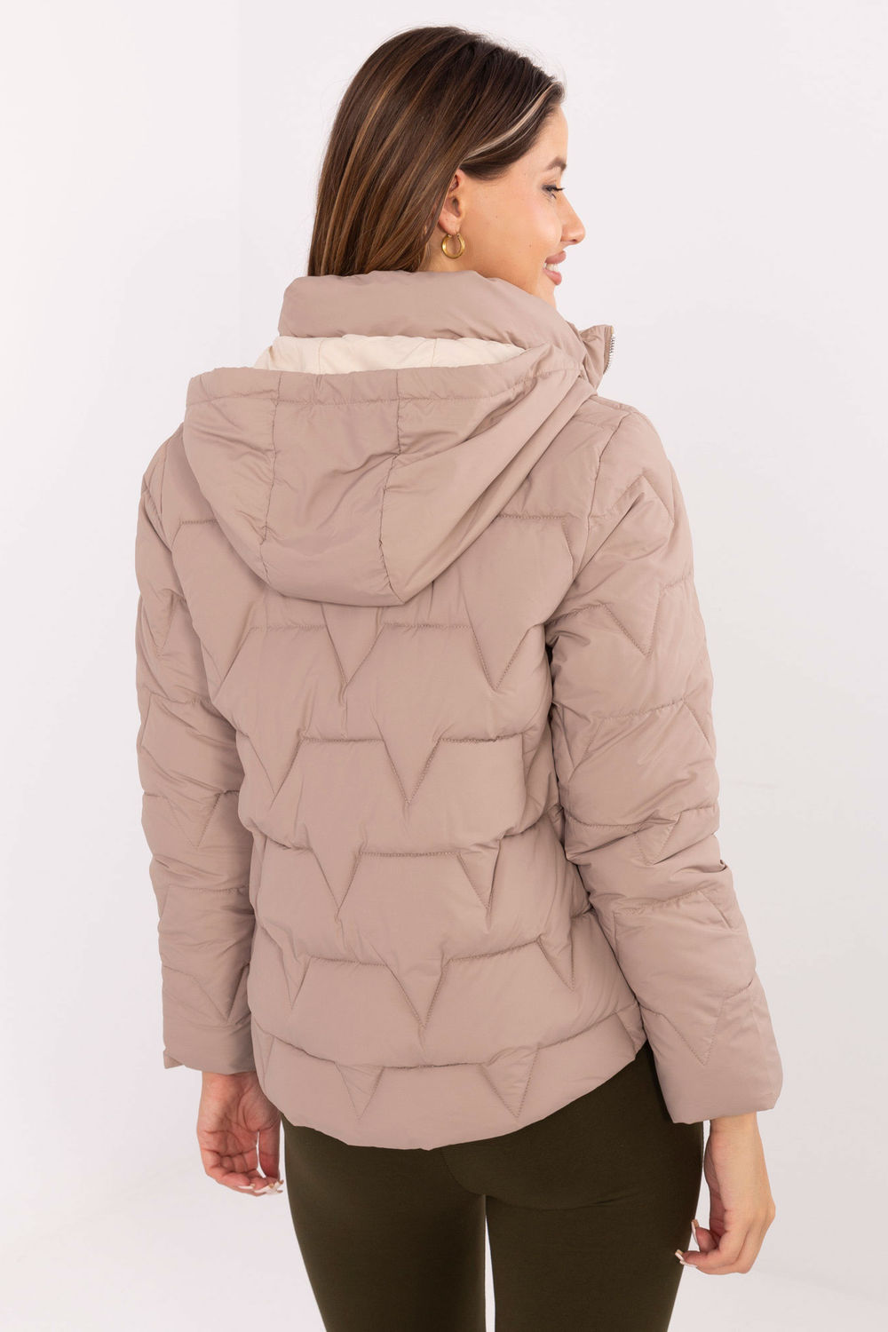 Kurtka Damska Model MBM-KR-2522.31 Dark Beige - MBM - obrazek 3