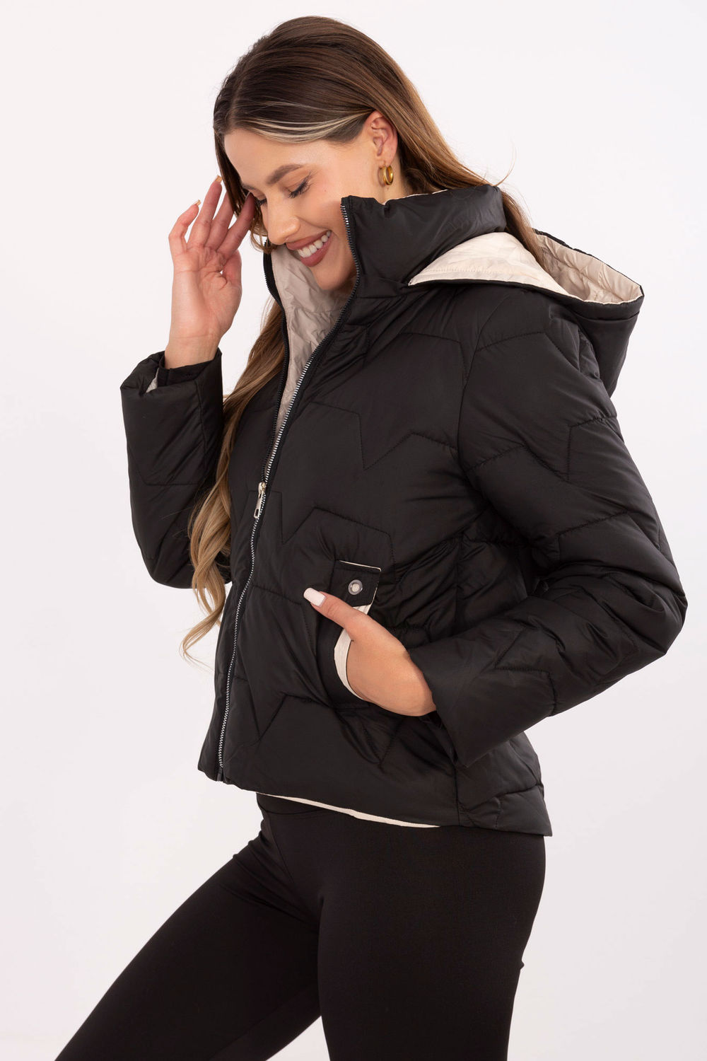 Kurtka Damska Model MBM-KR-2522.31 Black - MBM - obrazek 2