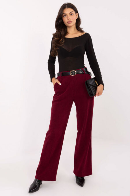 Spodnie Damskie Model IT-SP-FL8252.18P Bordo - Italy Moda
