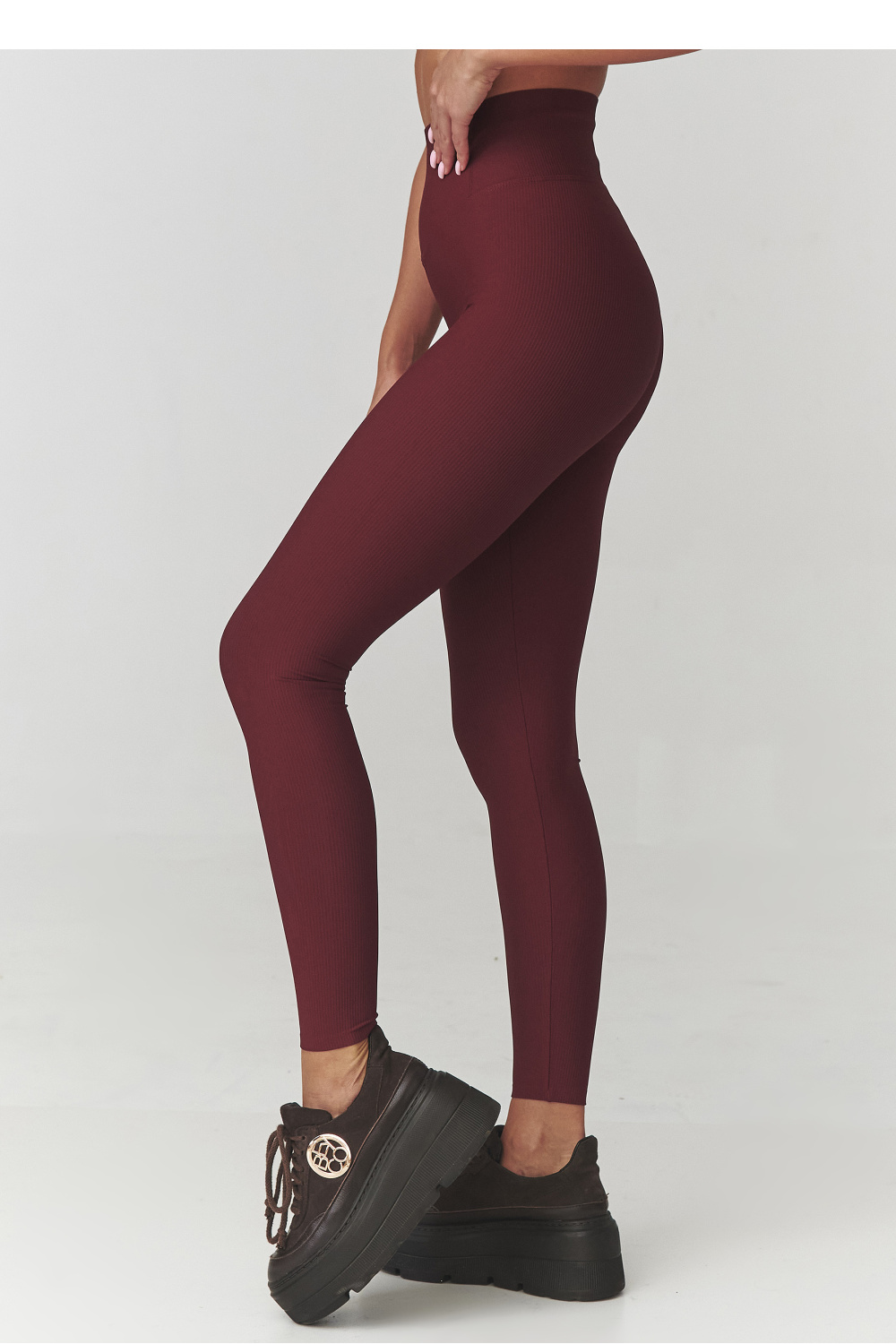 Legginsy Model C30 Bordo - Makadamia - obrazek 2