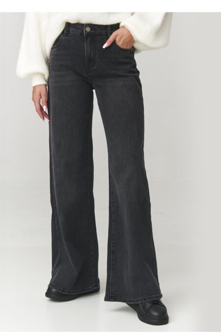 Spodnie Jeansy Damskie Model C26 Black - Makadamia