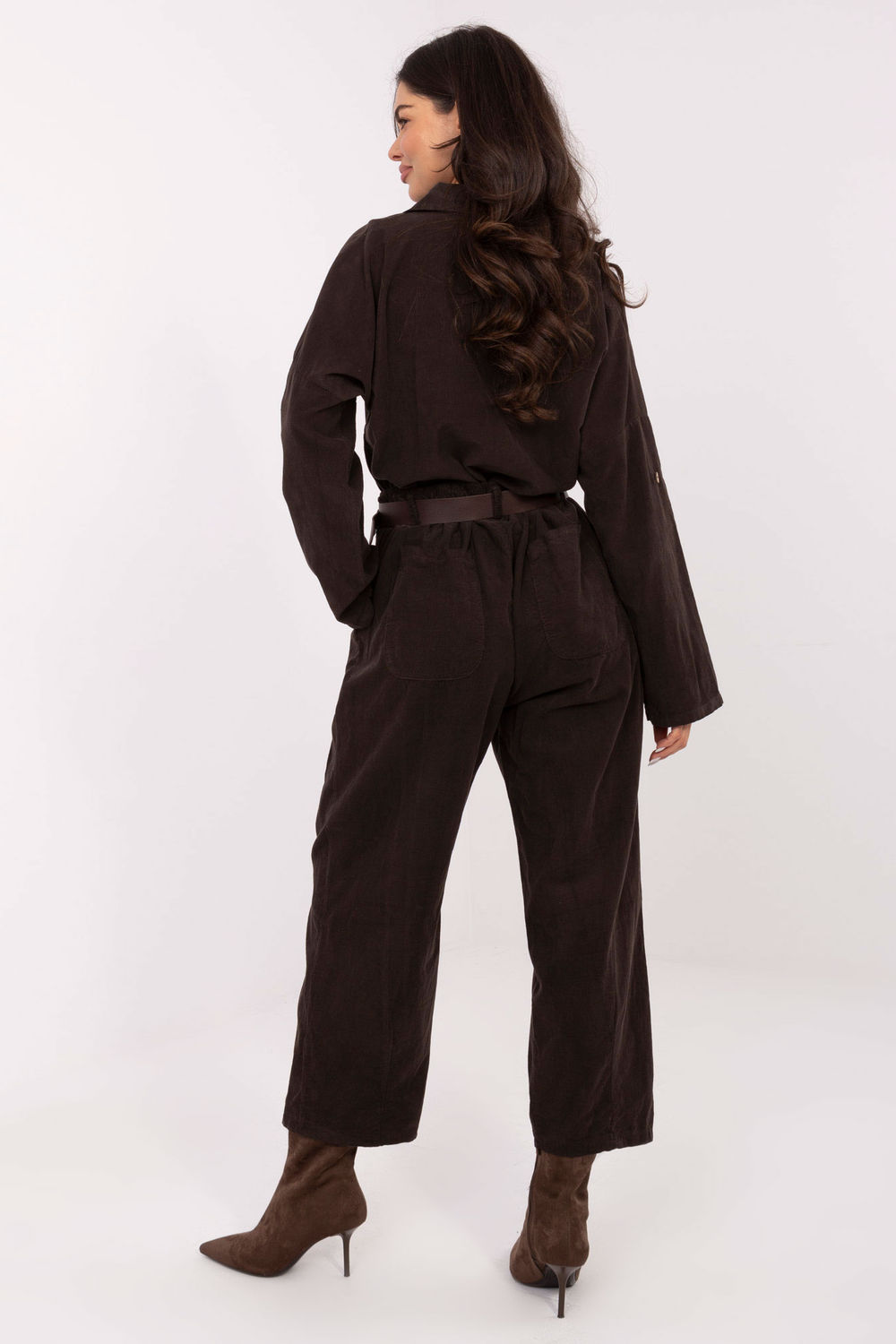 Spodnie Damskie Model IT-SP-258009.83 Dark Brown - Italy Moda - obrazek 3