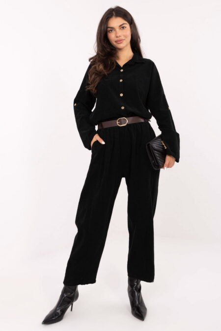 Spodnie Damskie Model IT-SP-258009.83 Black - Italy Moda