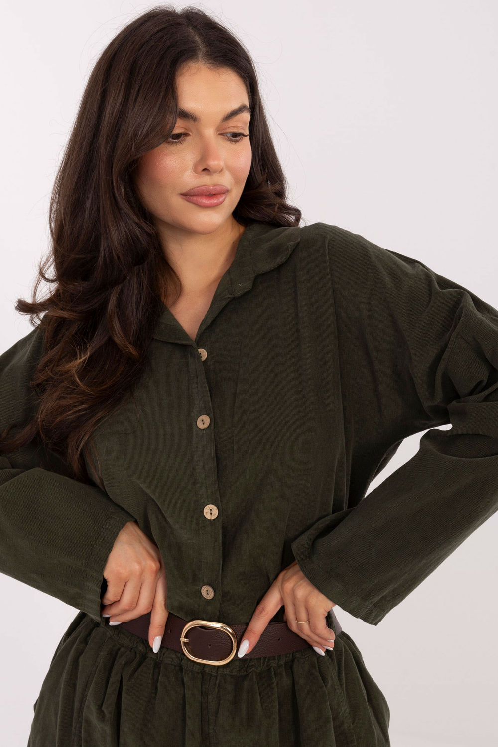 Koszula Damski Model IT-KS-22390.81 Khaki - Italy Moda