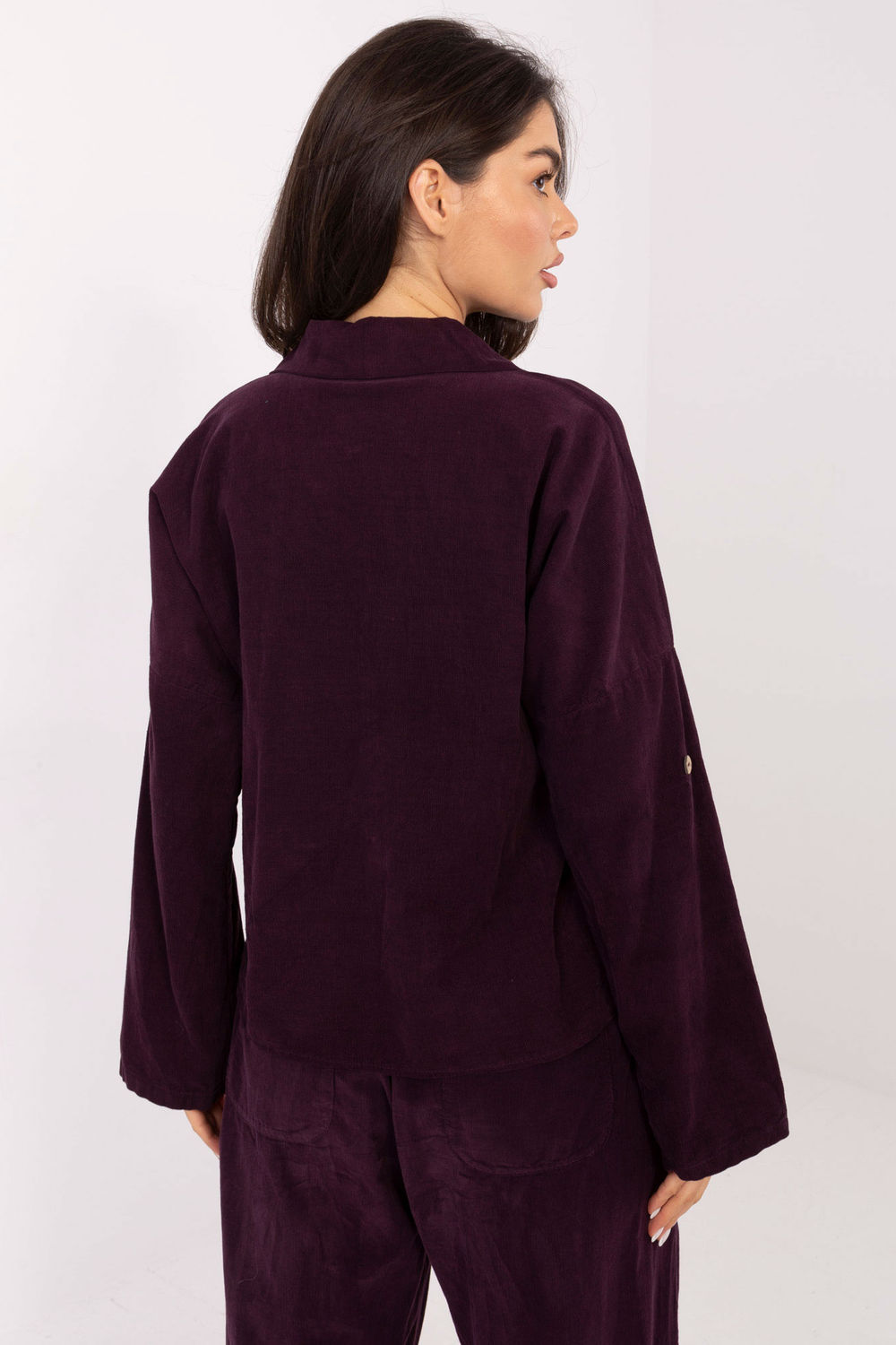 Koszula Damska Model IT-KS-22390.81 Dark Violet - Italy Moda - obrazek 3
