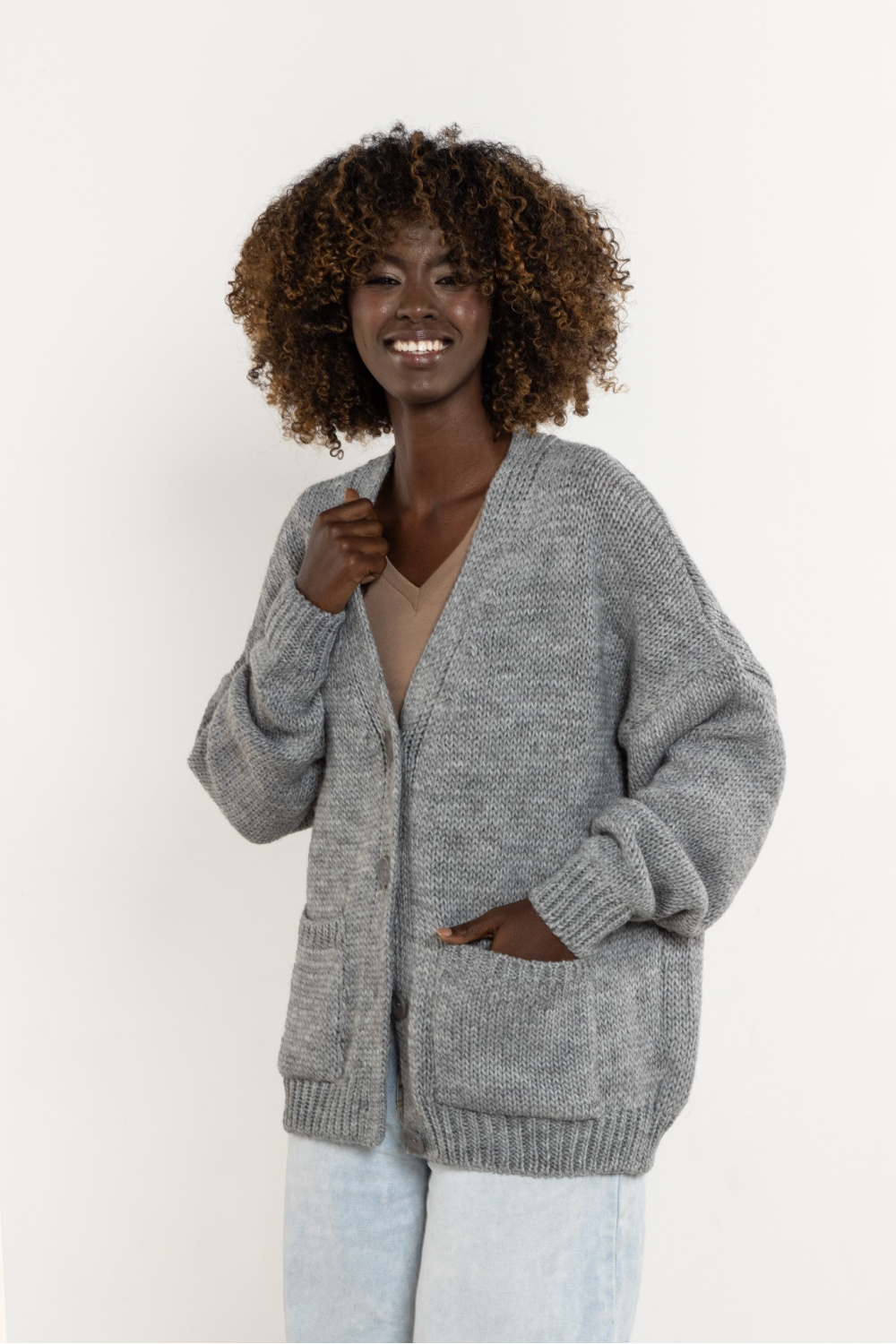 Sweter Damski Model A756 Grey - awama