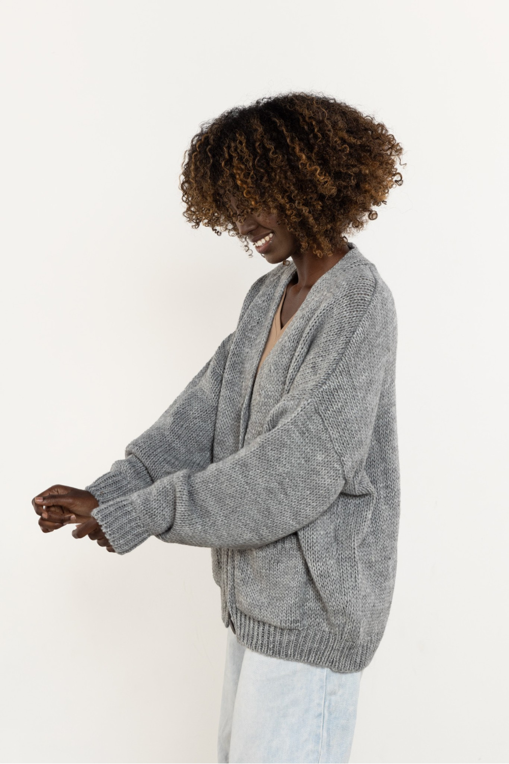 Sweter Damski Model A756 Grey - awama - obrazek 4