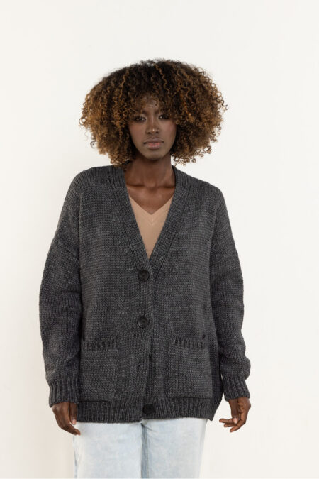 Sweter Damski Model A756 Grafit - awama