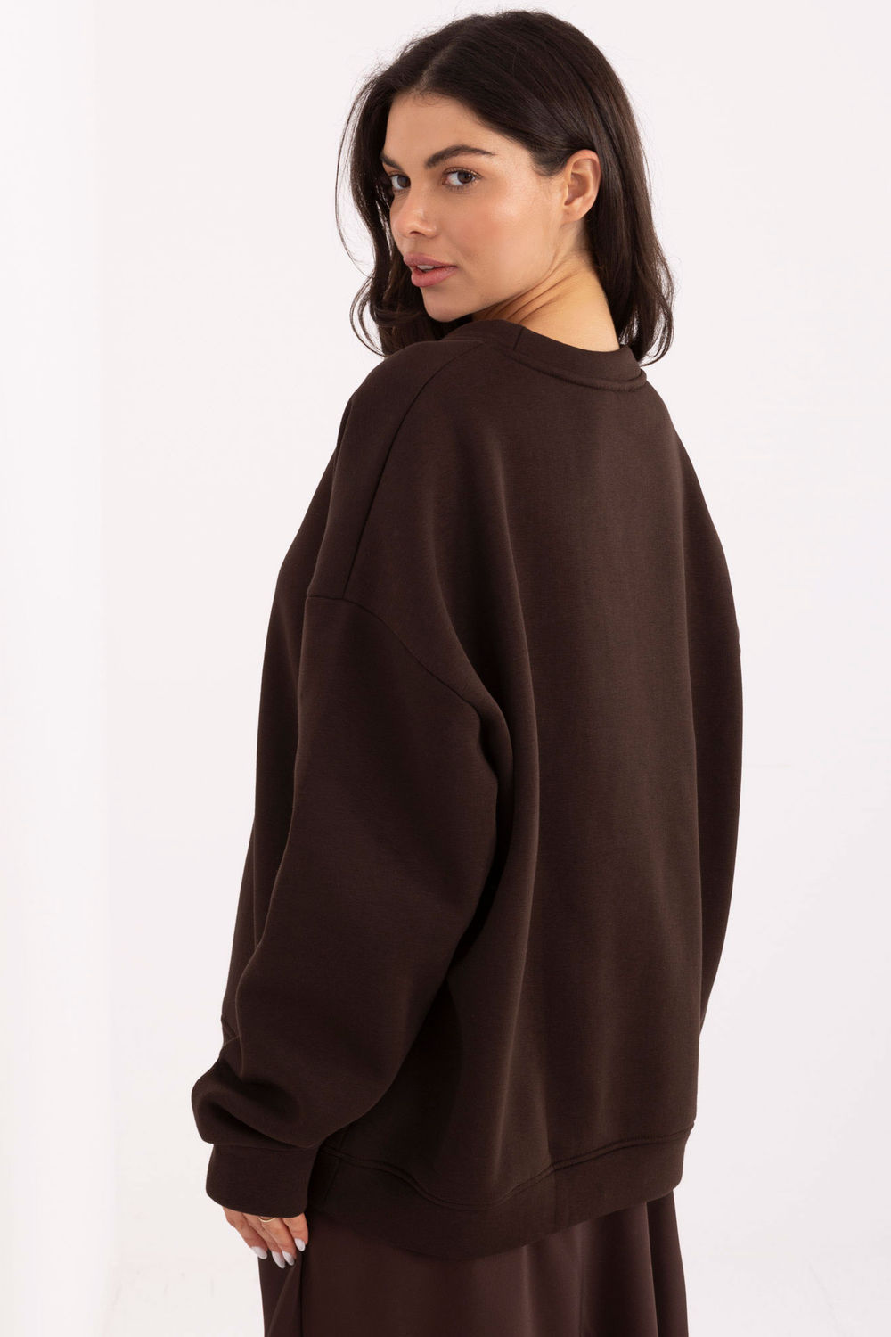 Bluza Damska Model RV-BL-A1036.22 Dark Brown - Rue Paris - obrazek 3