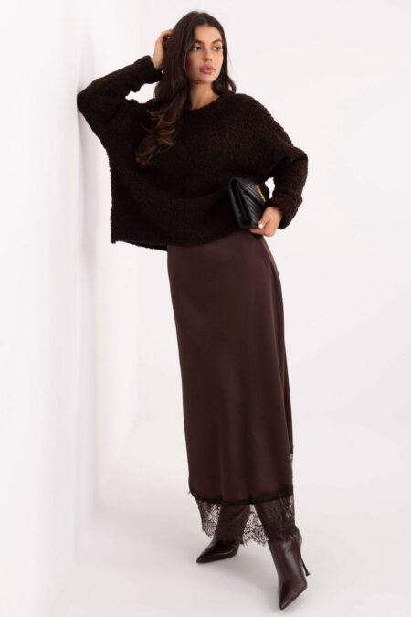 Spódnica Model MI-SD-4213-1.94 Dark Brown - Rue Paris