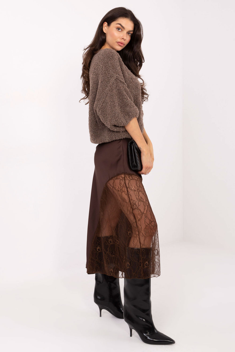 Spódnica Model MI-SD-3287.36 Brown - Rue Paris - obrazek 2