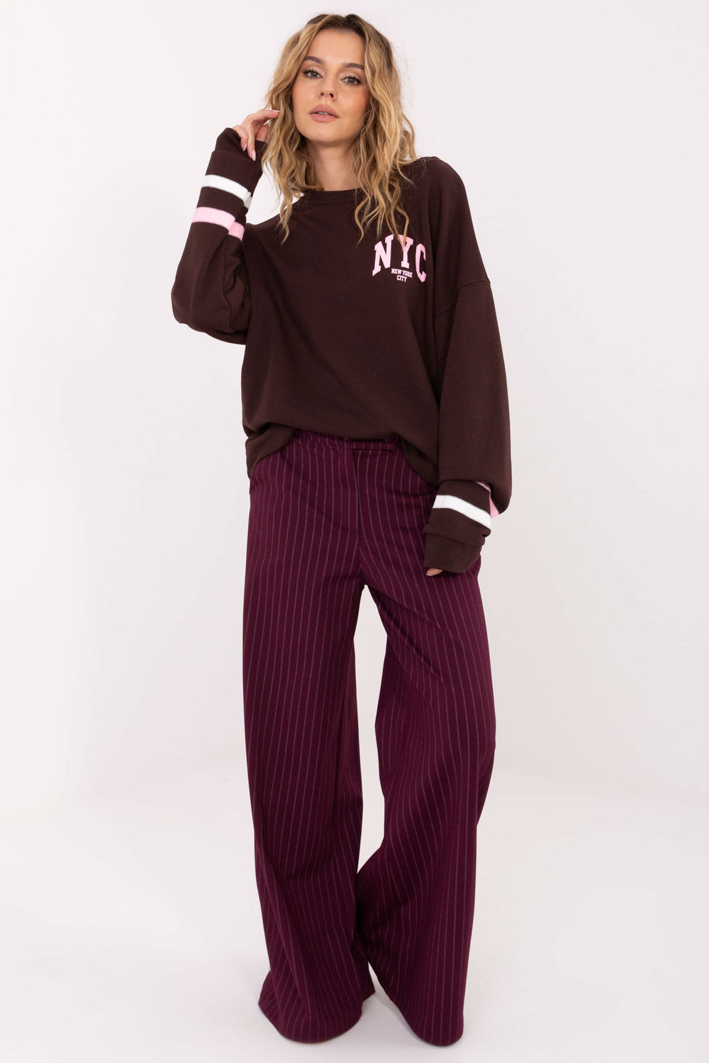 Bluza Damska Model MJ-BL-H2496.27 Dark Brown - Factory Price - obrazek 4