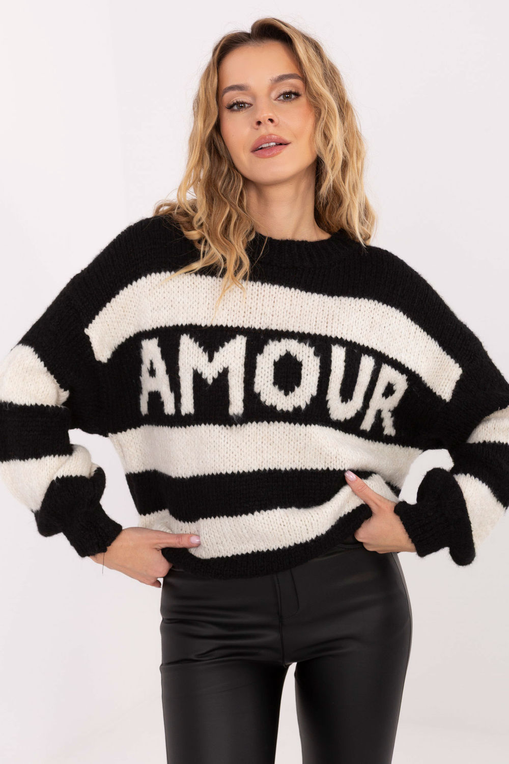 Sweter Damski Model MI-SW-2710.96 Black - Italy Moda