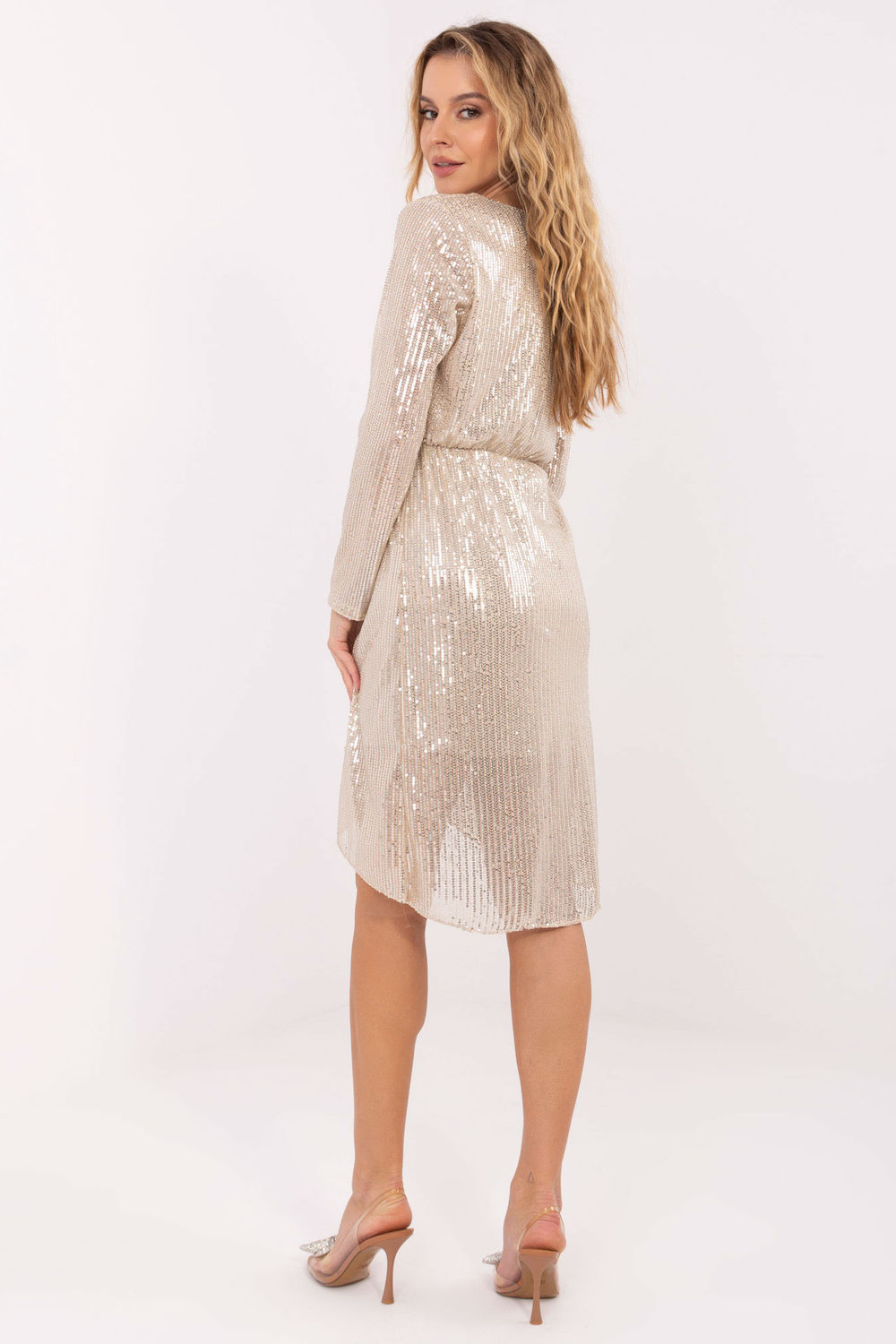 Sukienka Model MI-SK-68592.36 Beige - Italy Moda - obrazek 3