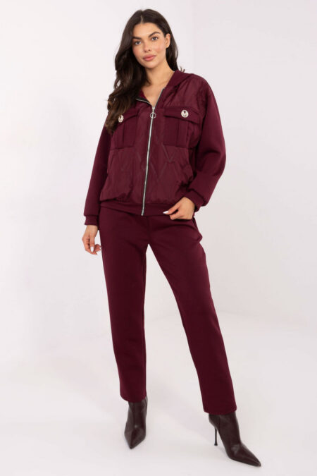 Spodnie Komplet Model IT-KMPL-9872.97 Bordo - Italy Moda