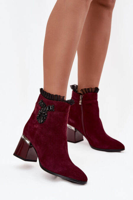Botki Model DA MR52-127 Bordo - Step in style