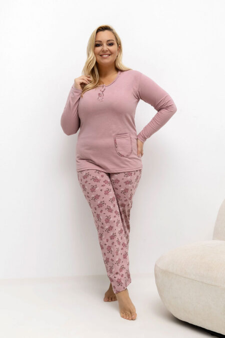 Piżama Damska Plus Size Model DU-PI-FP-508.57 Light Pink - Forever Pink
