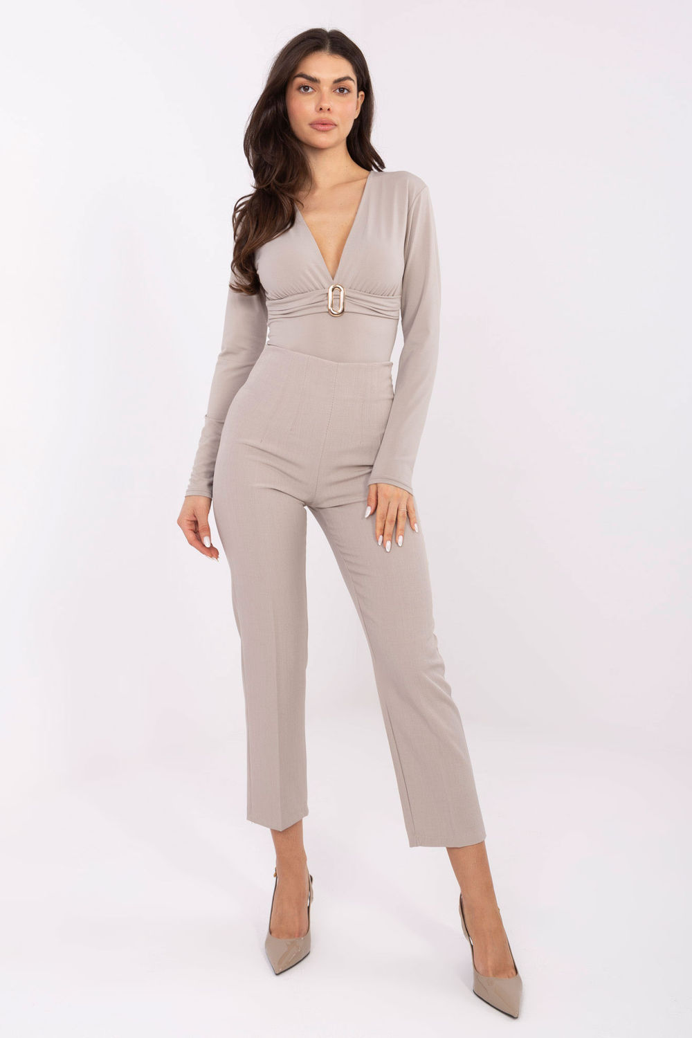 Spodnie Damskie Model IT-SP-FL9069.00 Light Beige - Rue Paris