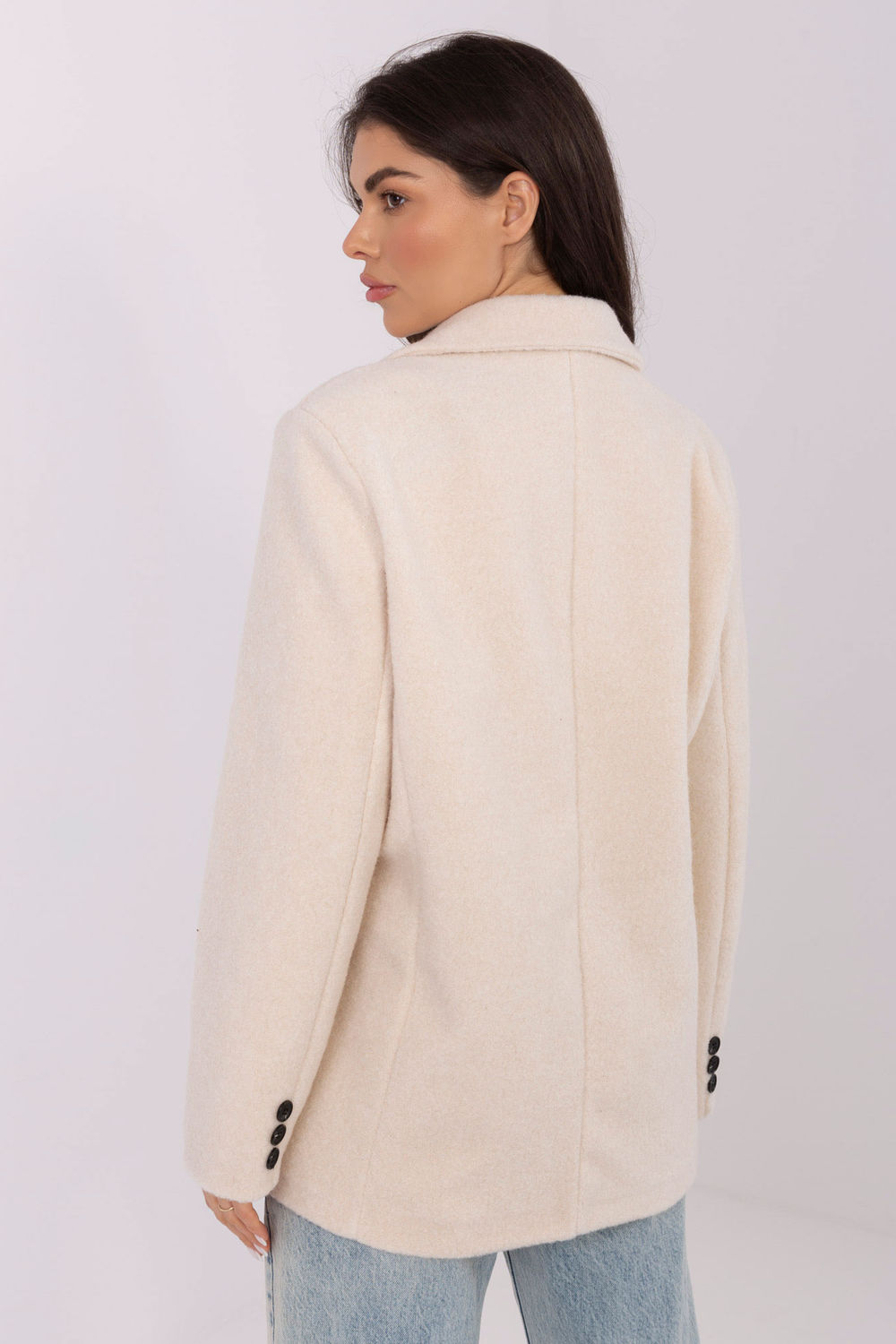 Płaszcz Damski Model IT-PL-FL7696.16 Light Beige - Rue Paris - obrazek 3