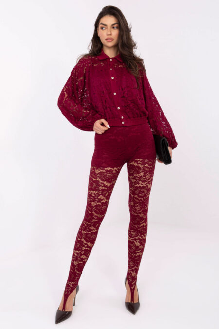 Legginsy Model MI-SP-K87.55 Bordo - Italy Moda