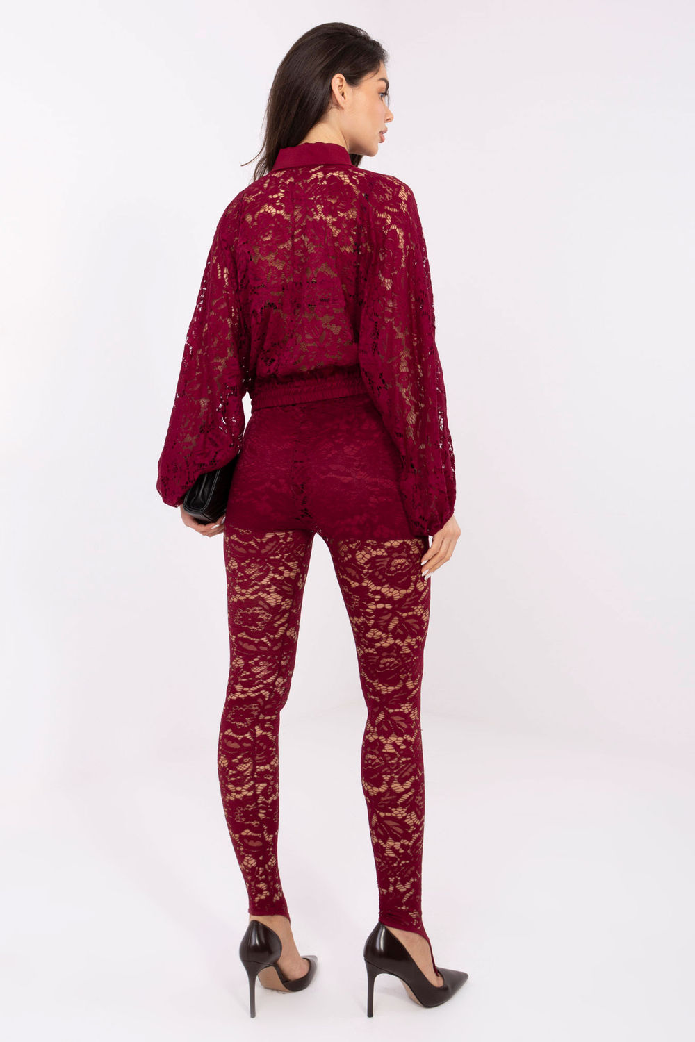 Legginsy Model MI-SP-K87.55 Bordo - Italy Moda - obrazek 3