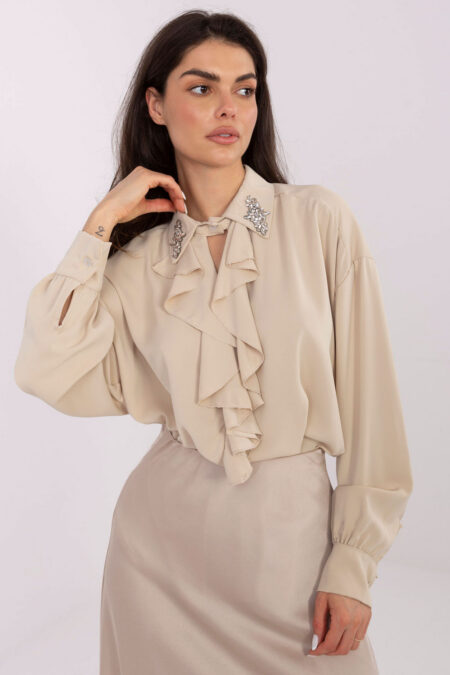 Bluzka Model IT-BZ-28995.25 Beige - Factory Price