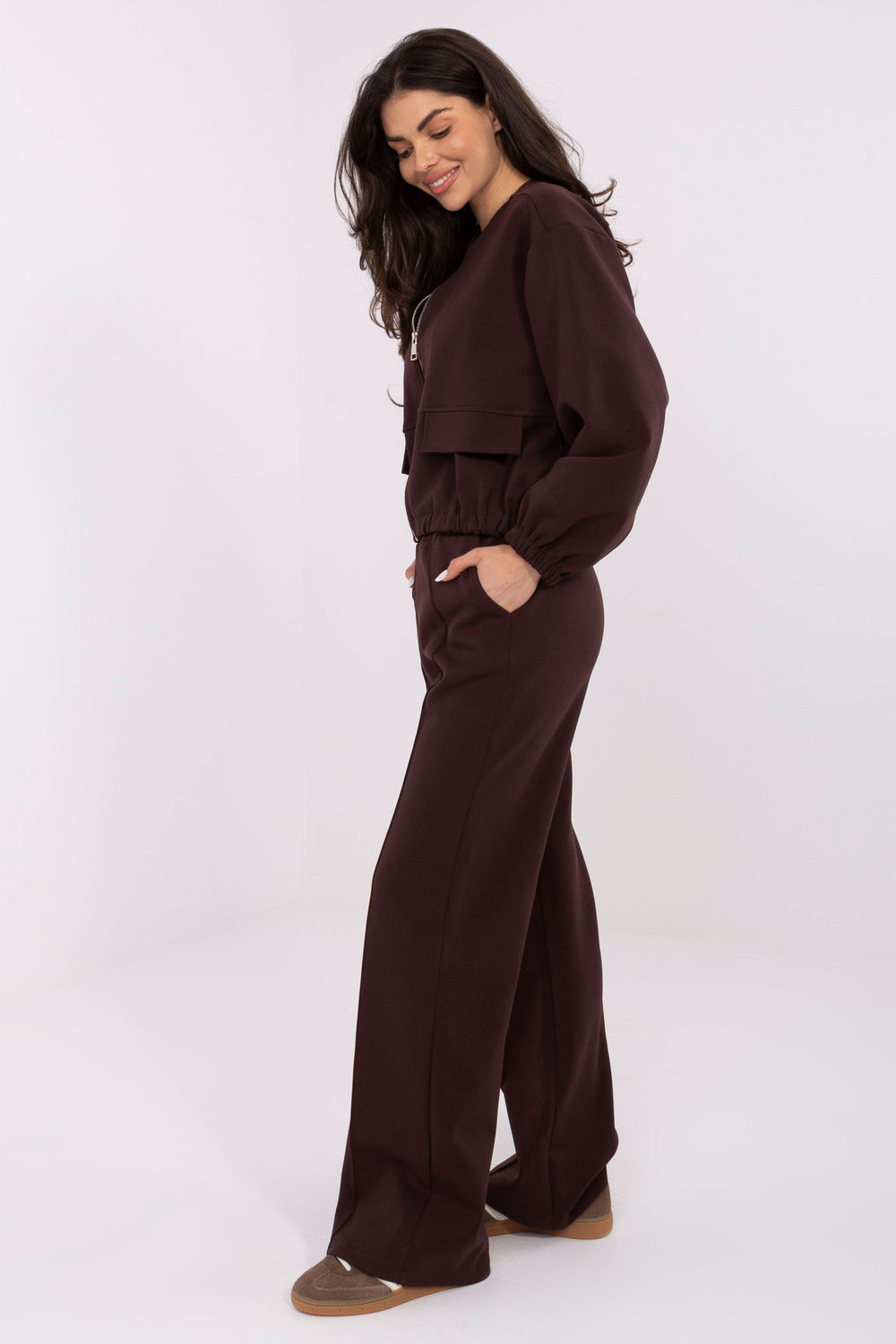 Bluza Damska Model MJ-BL-H5034.19 Dark Brown - Factory Price - obrazek 2
