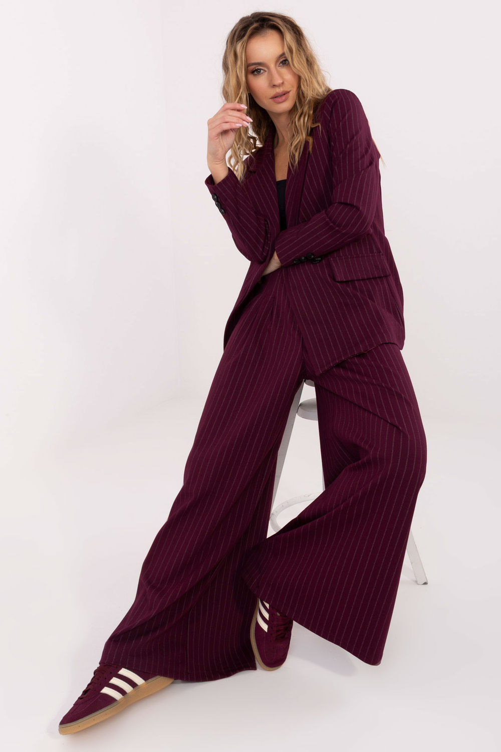 Spodnie Damskie Model IT-SP-FL9787.85 Bordo - Rue Paris - obrazek 3