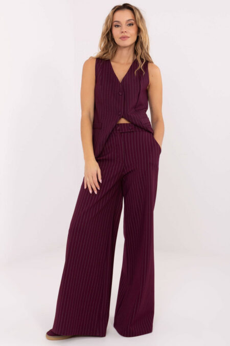 Spodnie Damskie Model IT-SP-FL8251.12 Bordo - Rue Paris