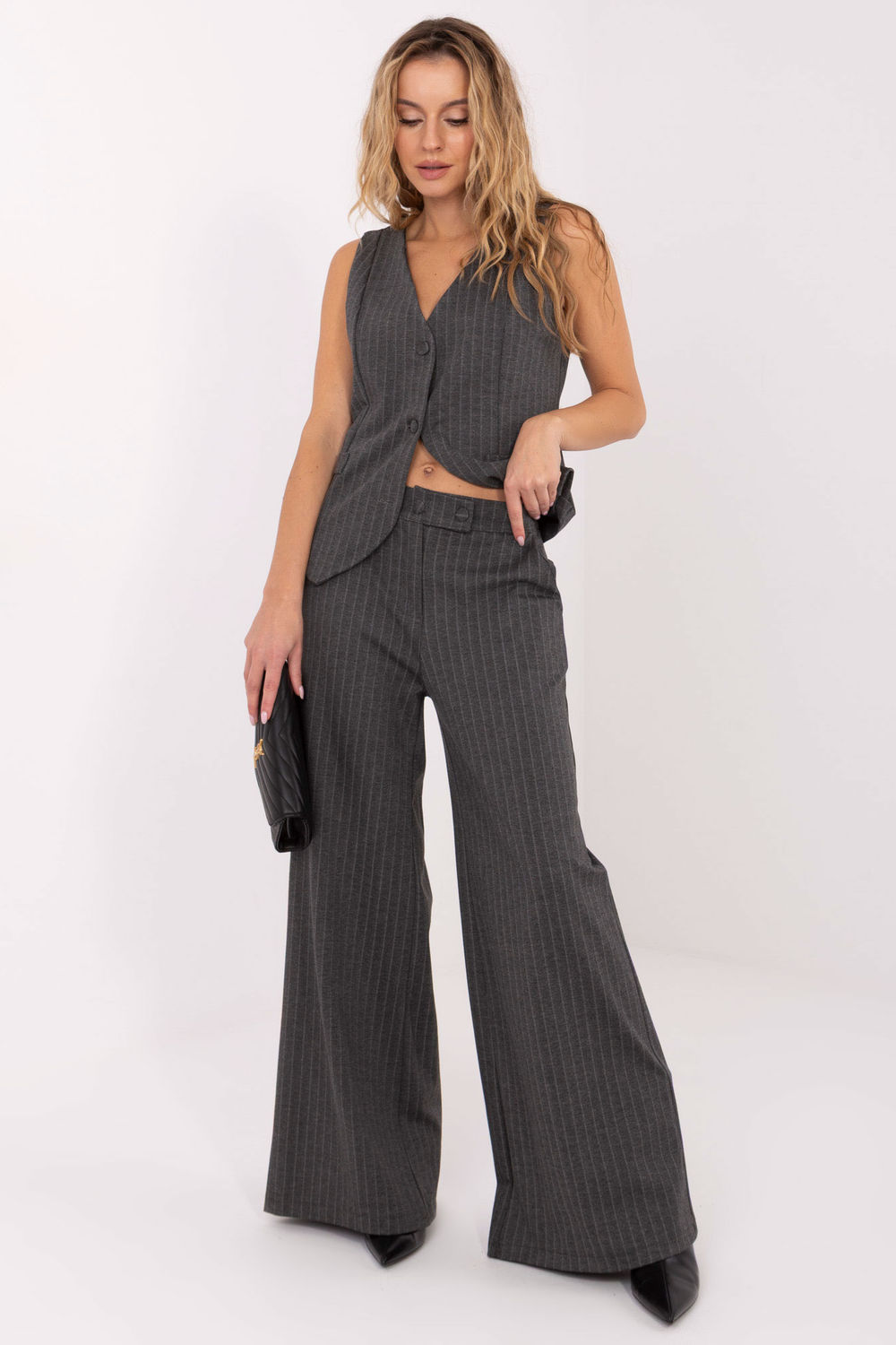 Spodnie Damskie Model IT-SP-FL8251.12 Dark Grey - Rue Paris