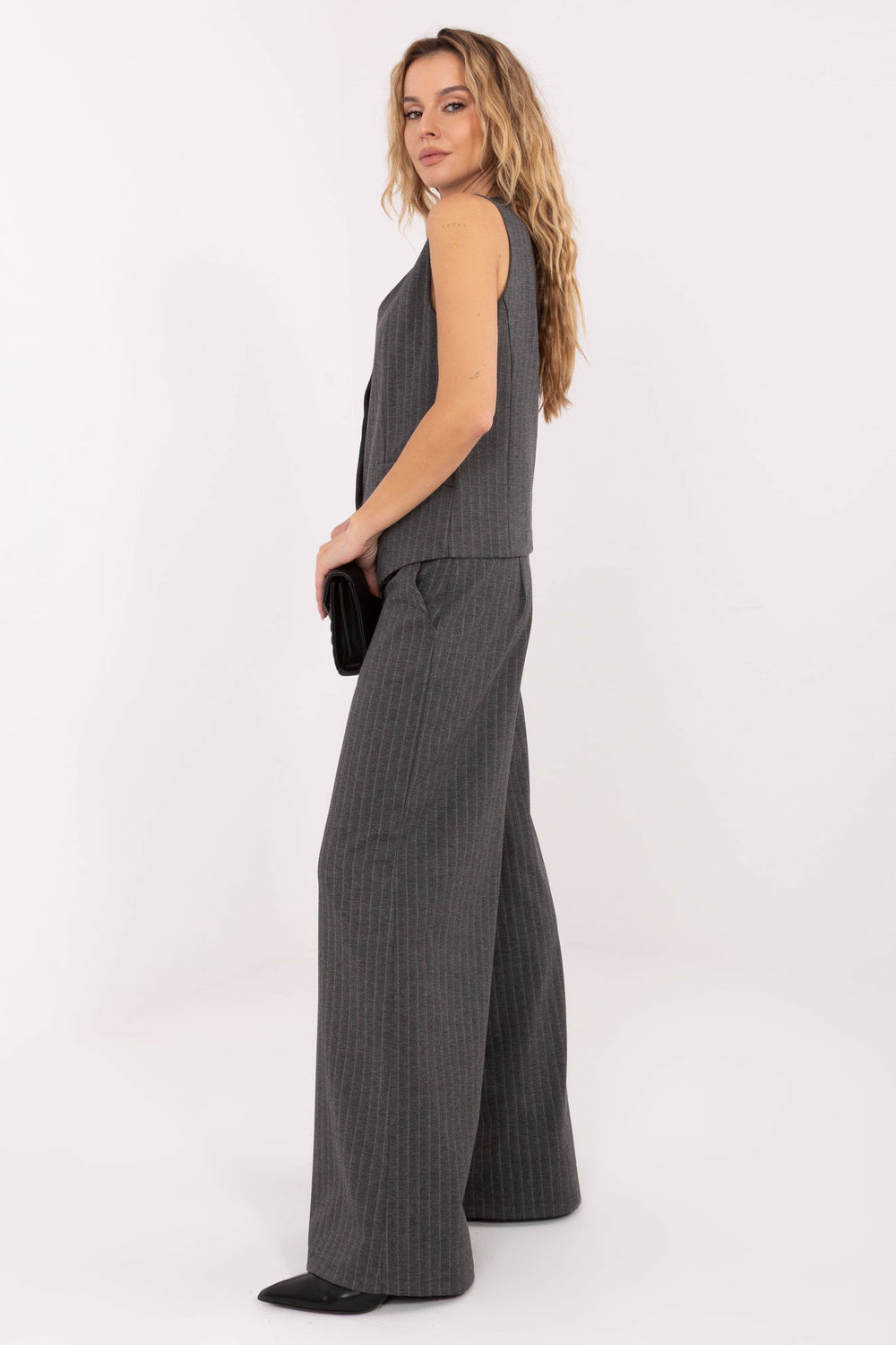Spodnie Damskie Model IT-SP-FL8251.12 Dark Grey - Rue Paris - obrazek 2