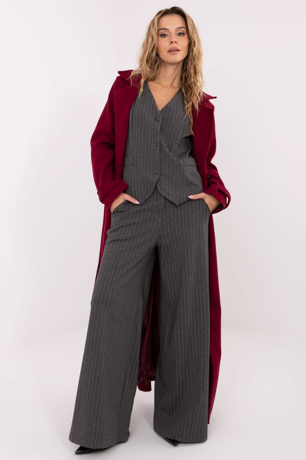 Spodnie Damskie Model IT-SP-FL8251.12 Dark Grey - Rue Paris - obrazek 3