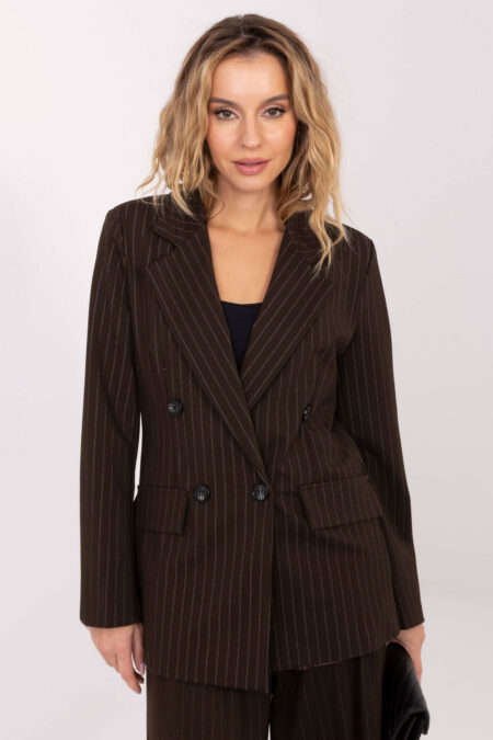 Marynarka Model IT-MA-FL6215.21 Dark Brown - Rue Paris