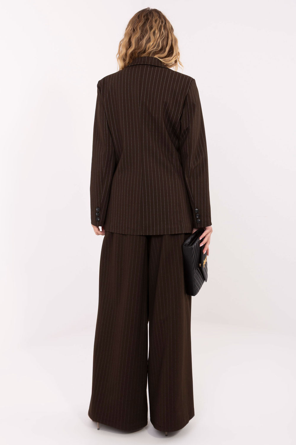 Marynarka Model IT-MA-FL6215.21 Dark Brown - Rue Paris - obrazek 3
