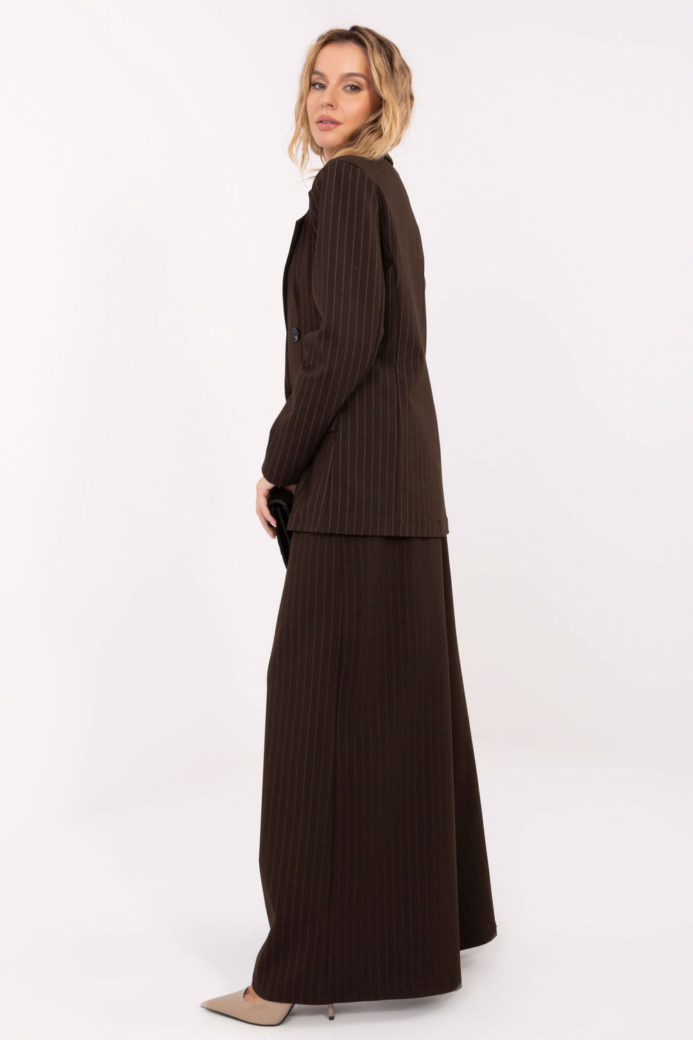 Marynarka Model IT-MA-FL6215.21 Dark Brown - Rue Paris - obrazek 4