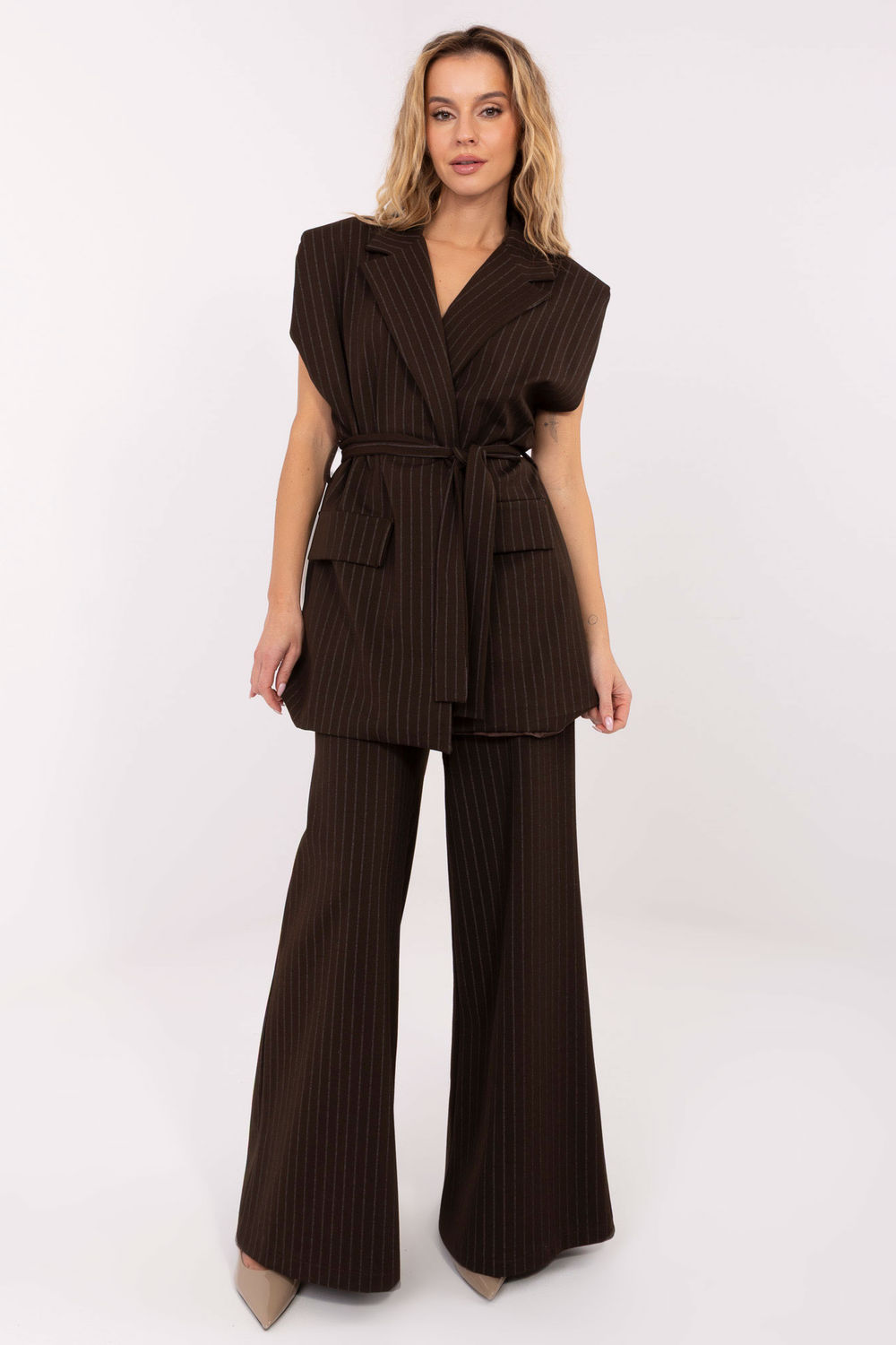 Kamizelka Model IT-KZ-FL9790.66 Dark Brown - Rue Paris - obrazek 2