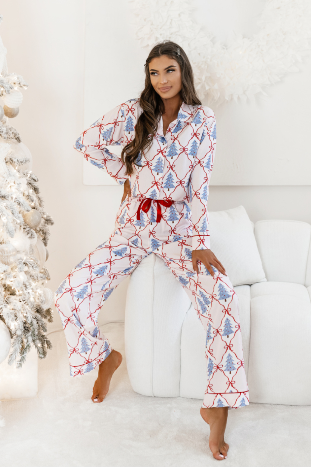 Piżama Damska Model Tally 426242674 Christmas Yree - LaBalancia - obrazek 3