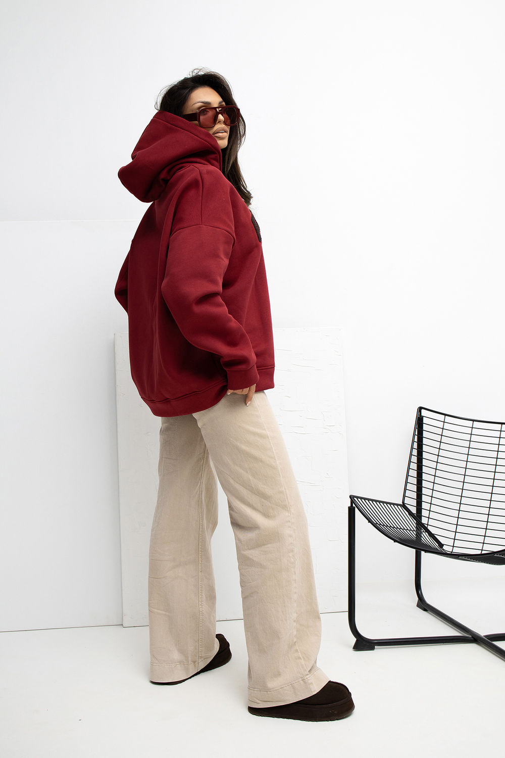 Bluza Damska Model RV-BL-A1041.59 Bordo - Rue Paris - obrazek 3