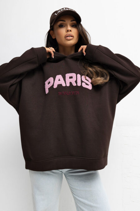 Bluza Damska Model RV-BL-A1041.59 Dark Brown - Rue Paris