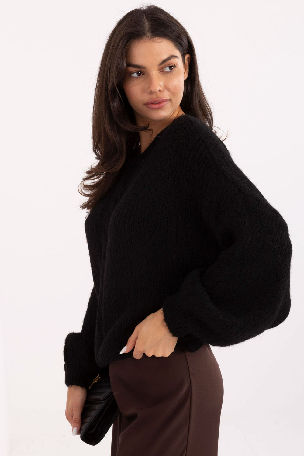 Sweter Damski Model MI-SW-1610.18 Black - Italy Moda - obrazek 2