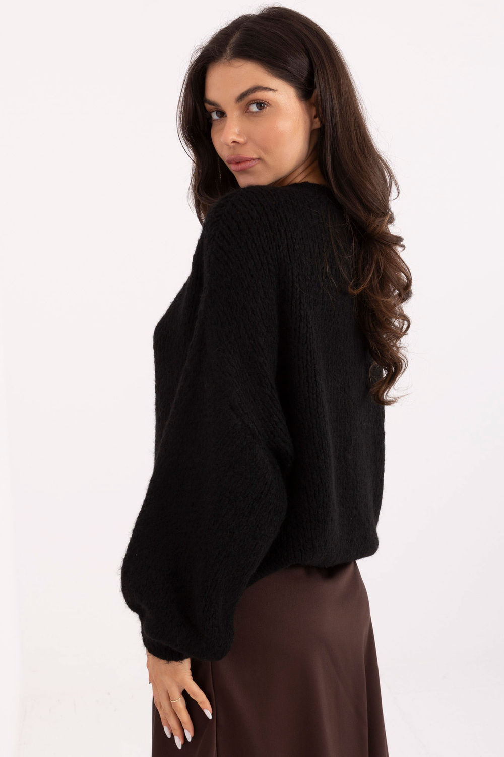 Sweter Damski Model MI-SW-1610.18 Black - Italy Moda - obrazek 3