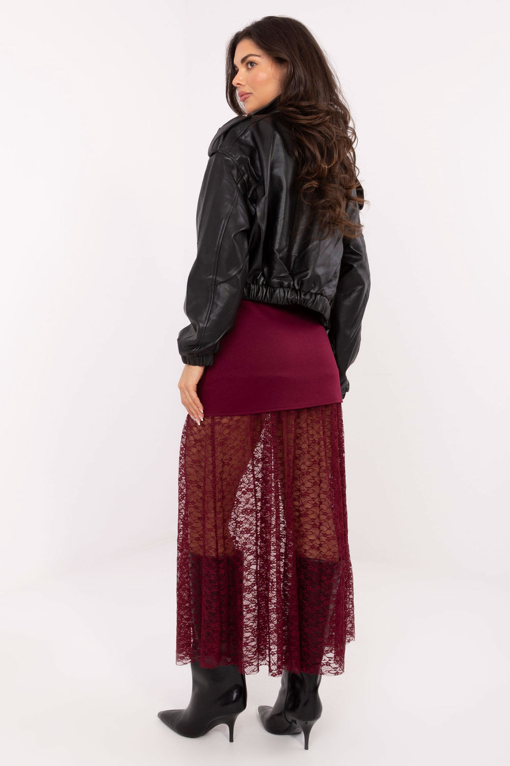 Spódnica Model MI-SD-3292.09P Bordo - Italy Moda - obrazek 3