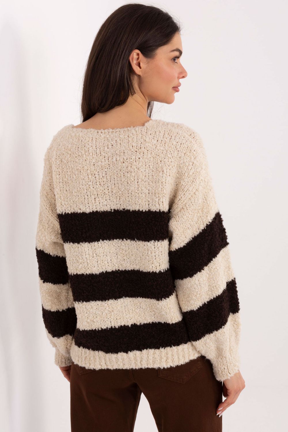 Sweter Damski Model MI-SW-WK3031.22 Beige - Italy Moda - obrazek 4