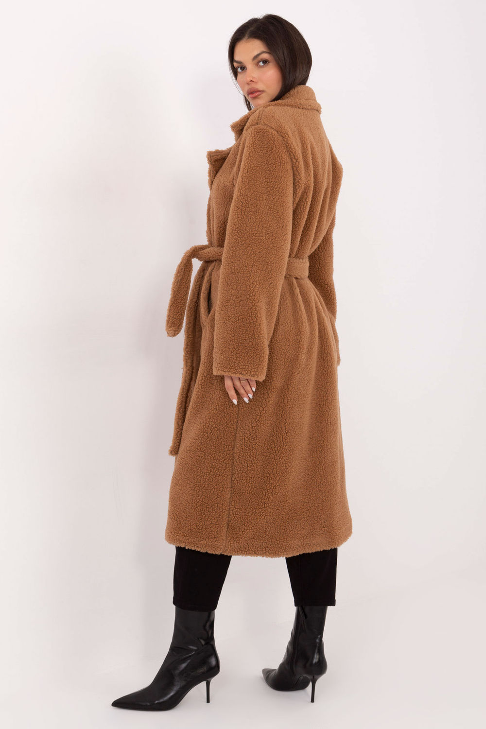 Płaszcz Damski Model IT-PL-97150.26 Camel - Factory Price - obrazek 3