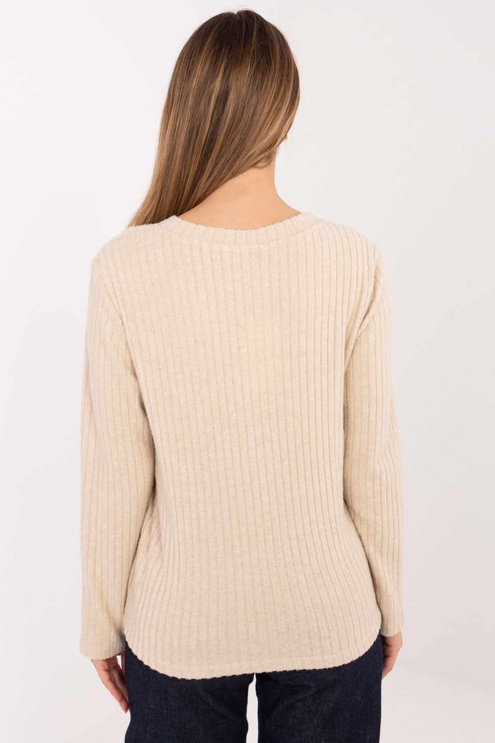 Sweter Damski Model RV-SW-A1025.80 Beige - Relevance - obrazek 3